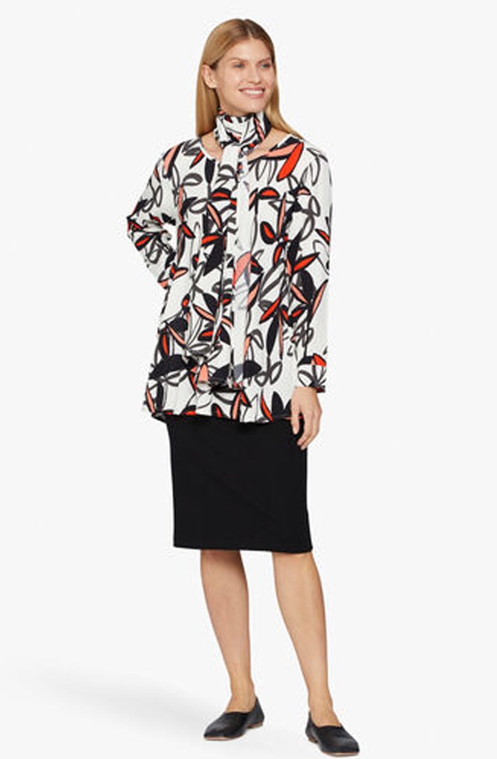 Along Bold Floral Scarf