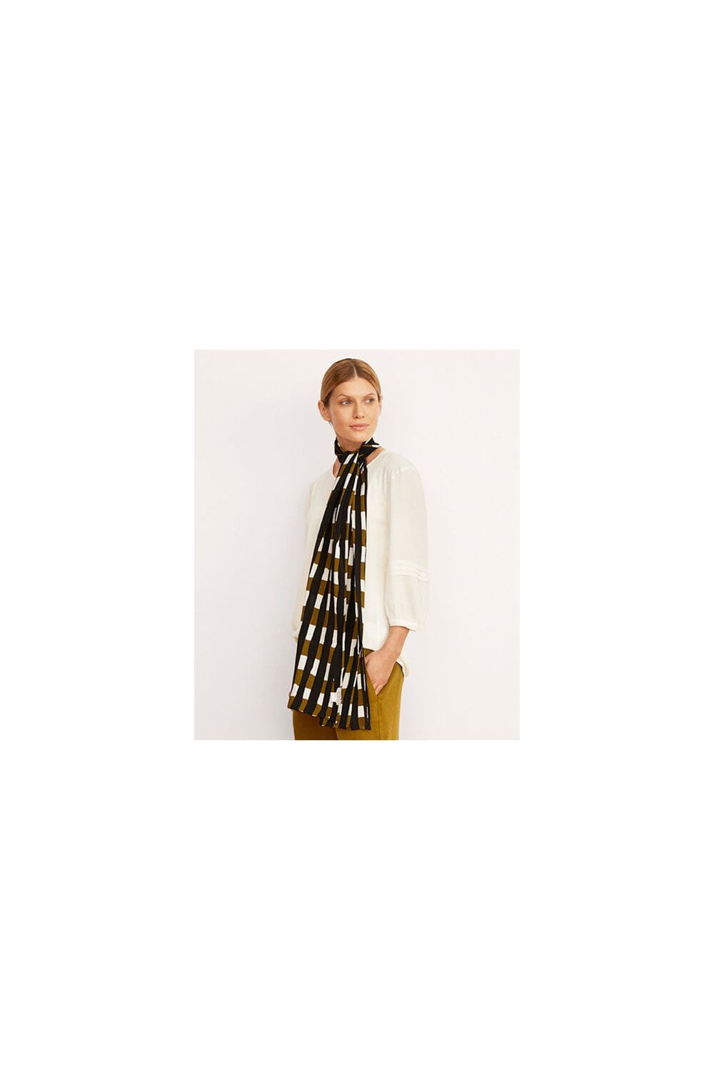 Along Check Print Scarf