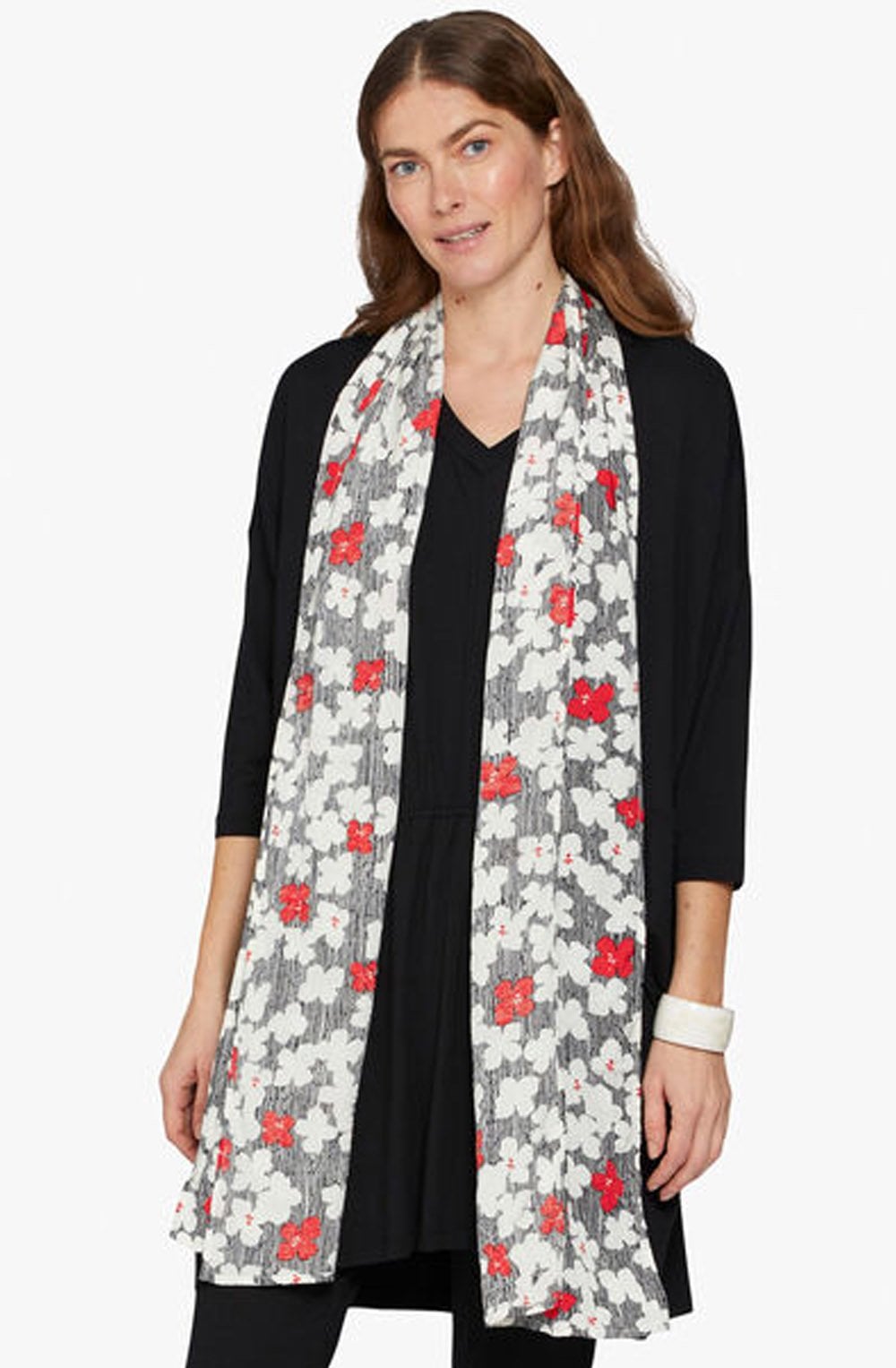 Along Floral Print Scarf