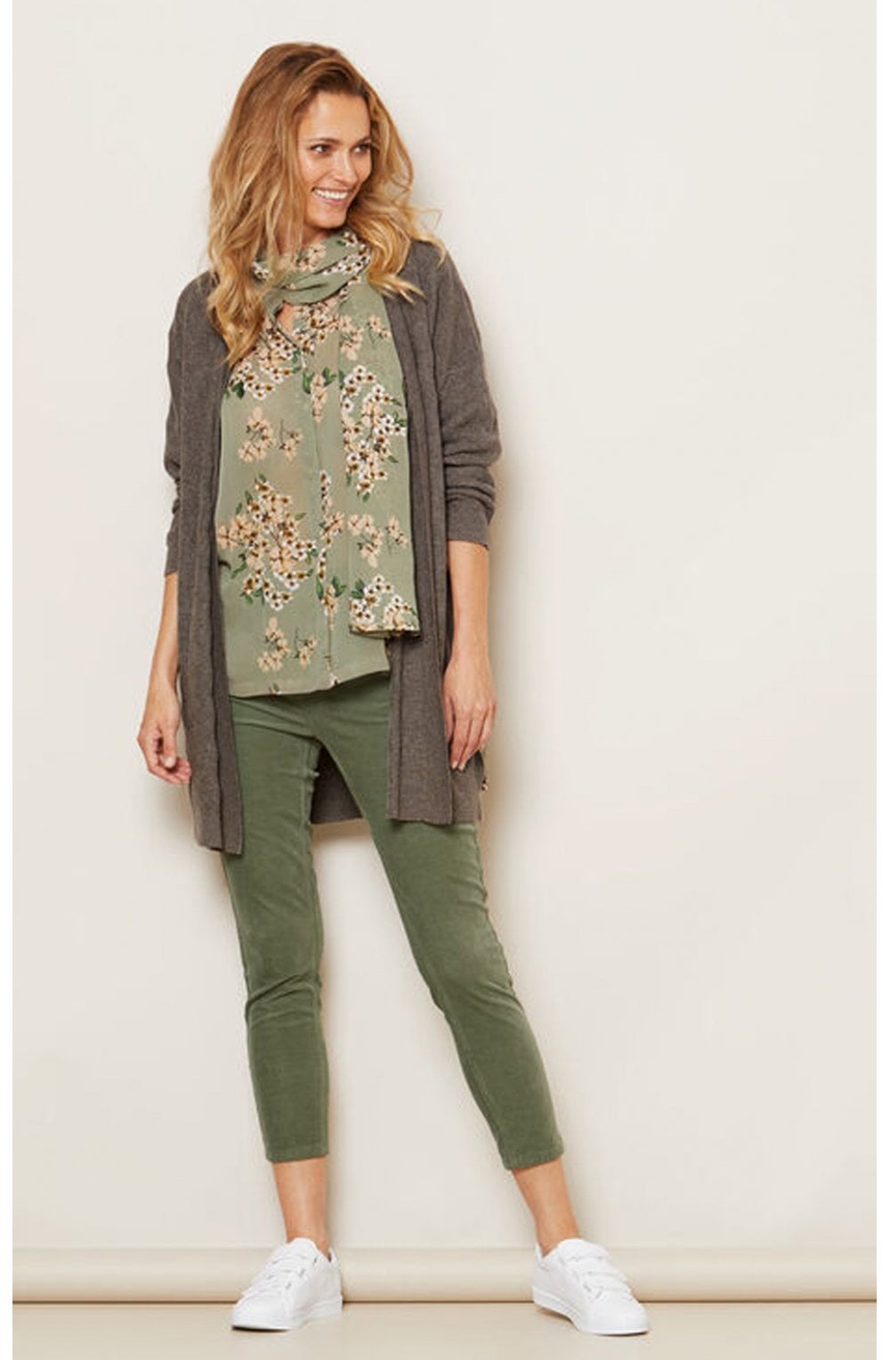 Along Floral Sea Spray Scarf