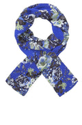 Along Greek Blue Floral Scarf