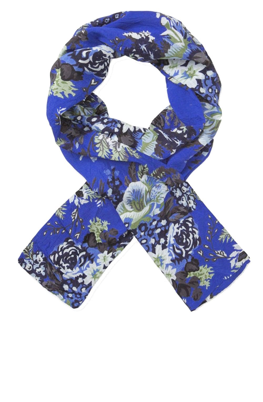 Along Greek Blue Floral Scarf