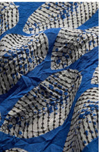 Along Greek Blue Leaf Print Scarf