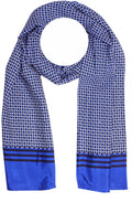 Along Greek Blue Patterned Scarf