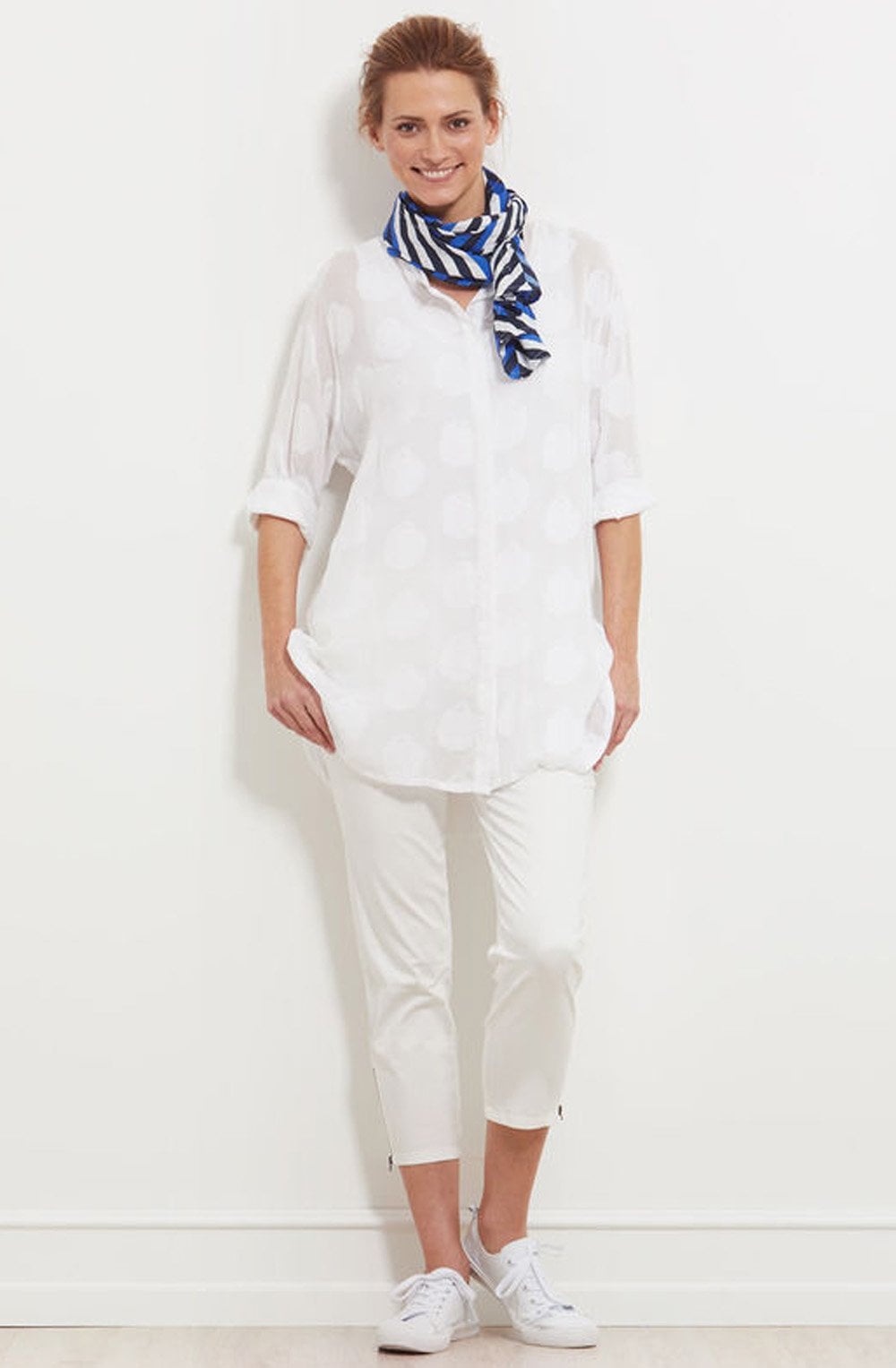 Along Greek Blue Scarf