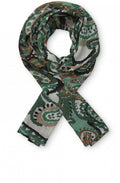 Along Green Paisley Print Scarf