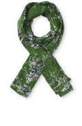 Along Green Patterned Scarf