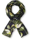 Along Green Sheen Floral Scarf