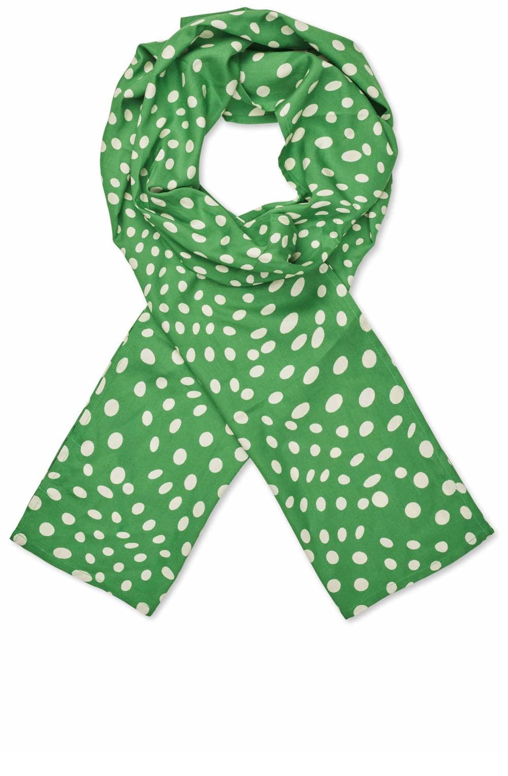 Along Green Spot Print Scarf