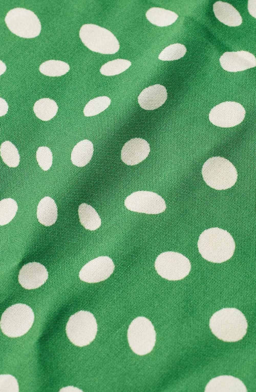 Along Green Spot Print Scarf