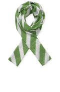 Along Green Zig Zag Print Scarf