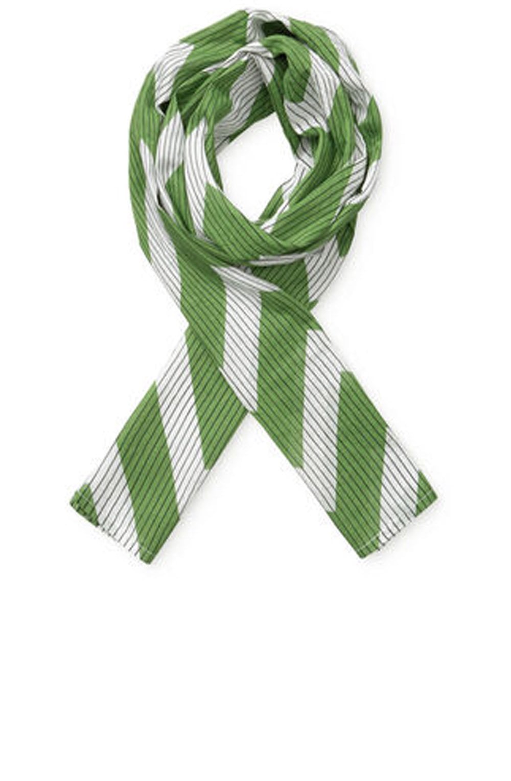 Along Green Zig Zag Print Scarf