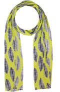 Along Leaf Print Scarf