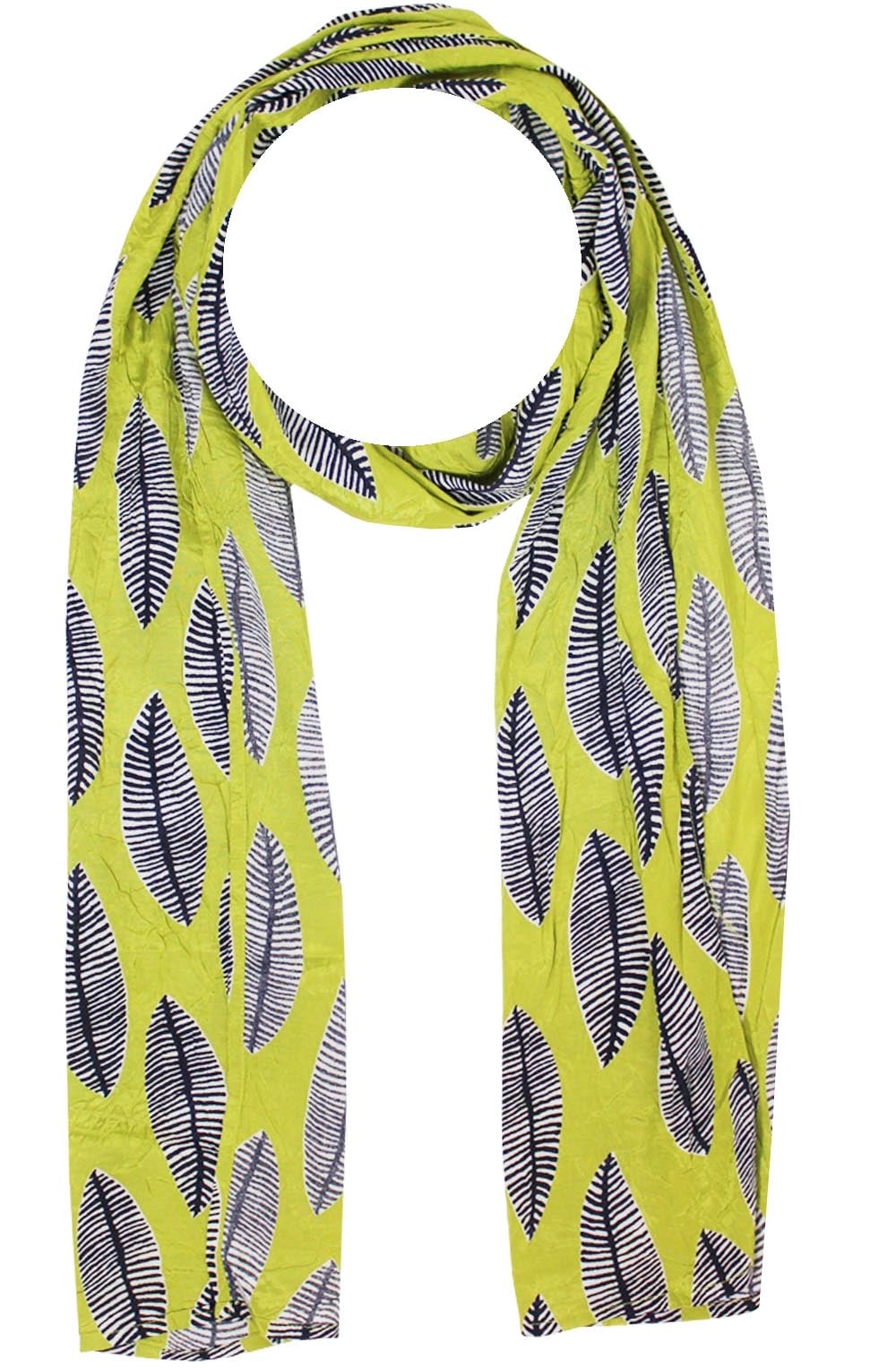 Along Leaf Print Scarf