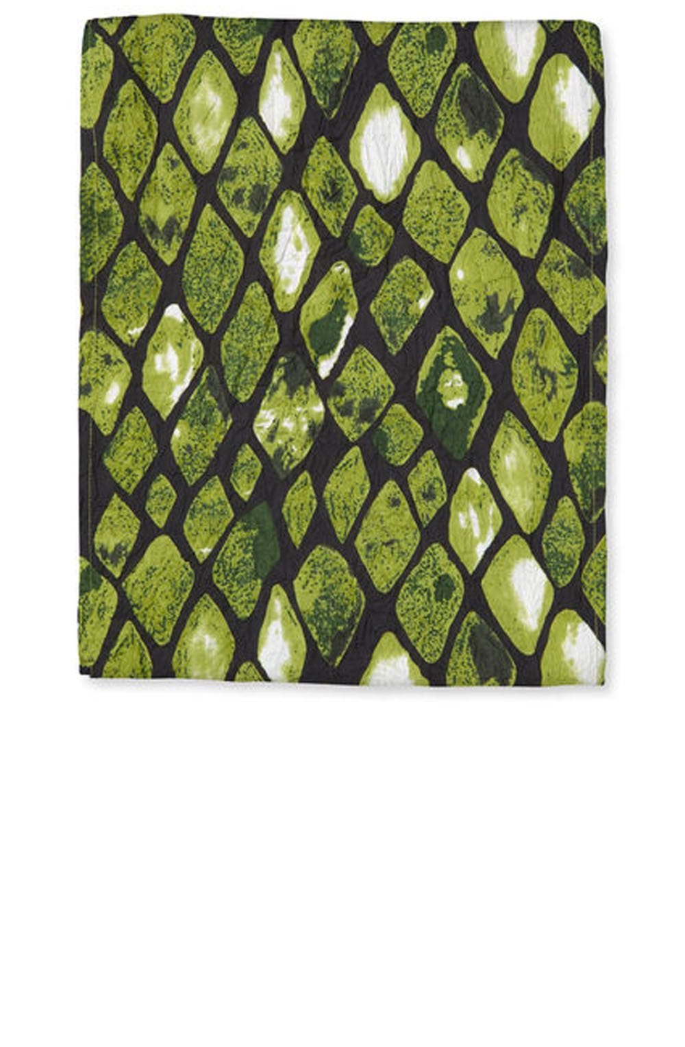 Along Lime Graphic Print Scarf