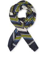Along Lime Zig Zag Print Scarf