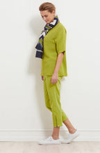 Along Lime Zig Zag Print Scarf