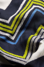 Along Lime Zig Zag Print Scarf