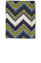 Along Lime Zig Zag Print Scarf