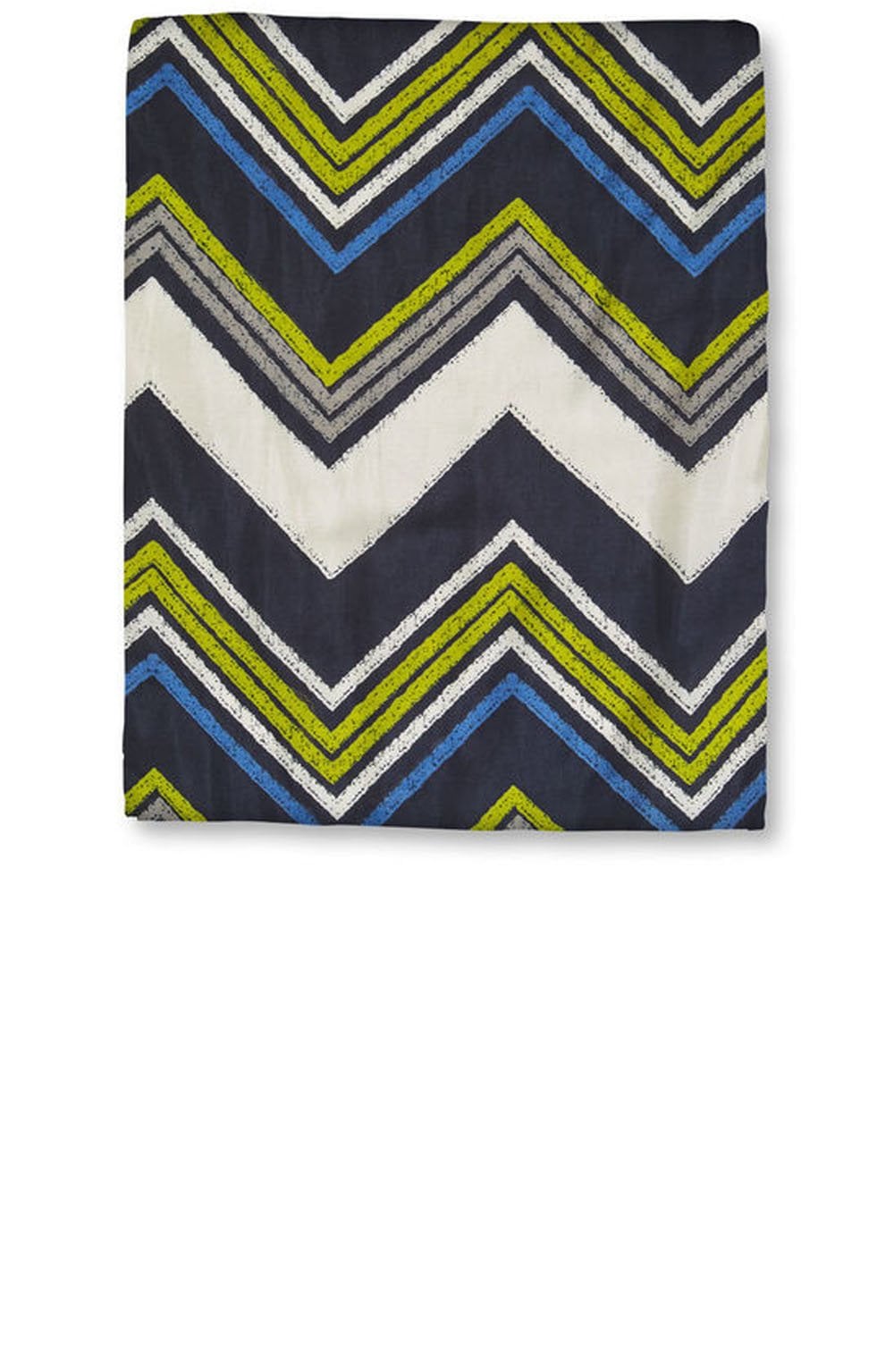 Along Lime Zig Zag Print Scarf
