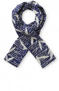 Along Medieval Blue Print Scarf