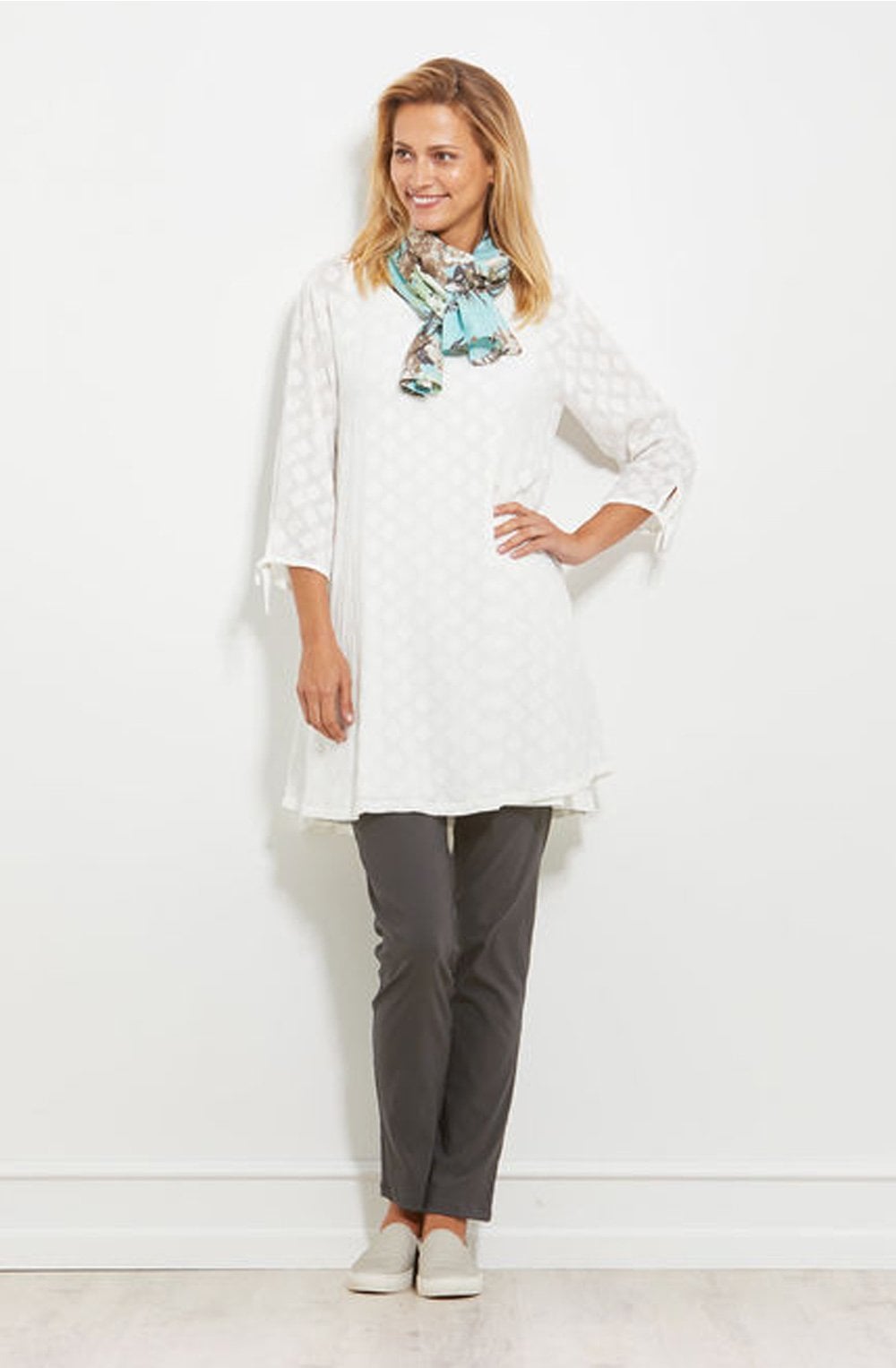 Along Mineral Floral Scarf
