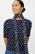 Along Navy Blazer Spot Print Scarf