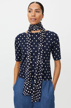 Along Navy Blazer Spot Print Scarf