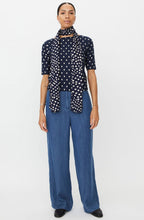 Along Navy Blazer Spot Print Scarf