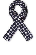 Along Navy Bold Print Scarf