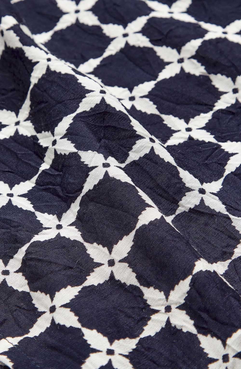 Along Navy Bold Print Scarf