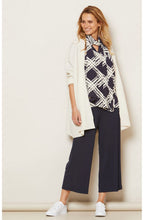 Along Navy Patterned Scarf