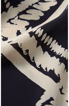 Along Navy Patterned Scarf