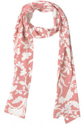 Along Peach Floral Scarf