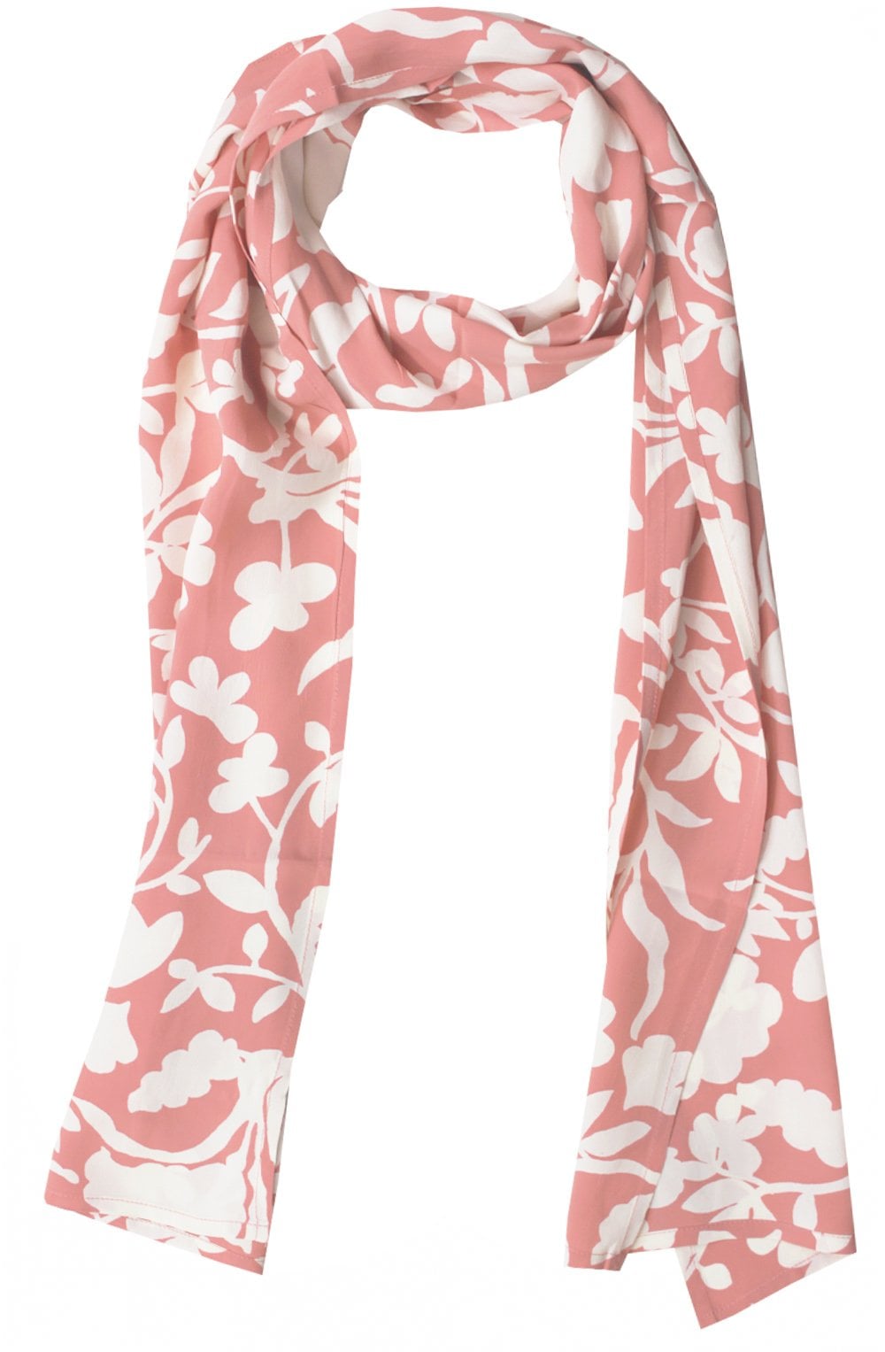 Along Peach Floral Scarf