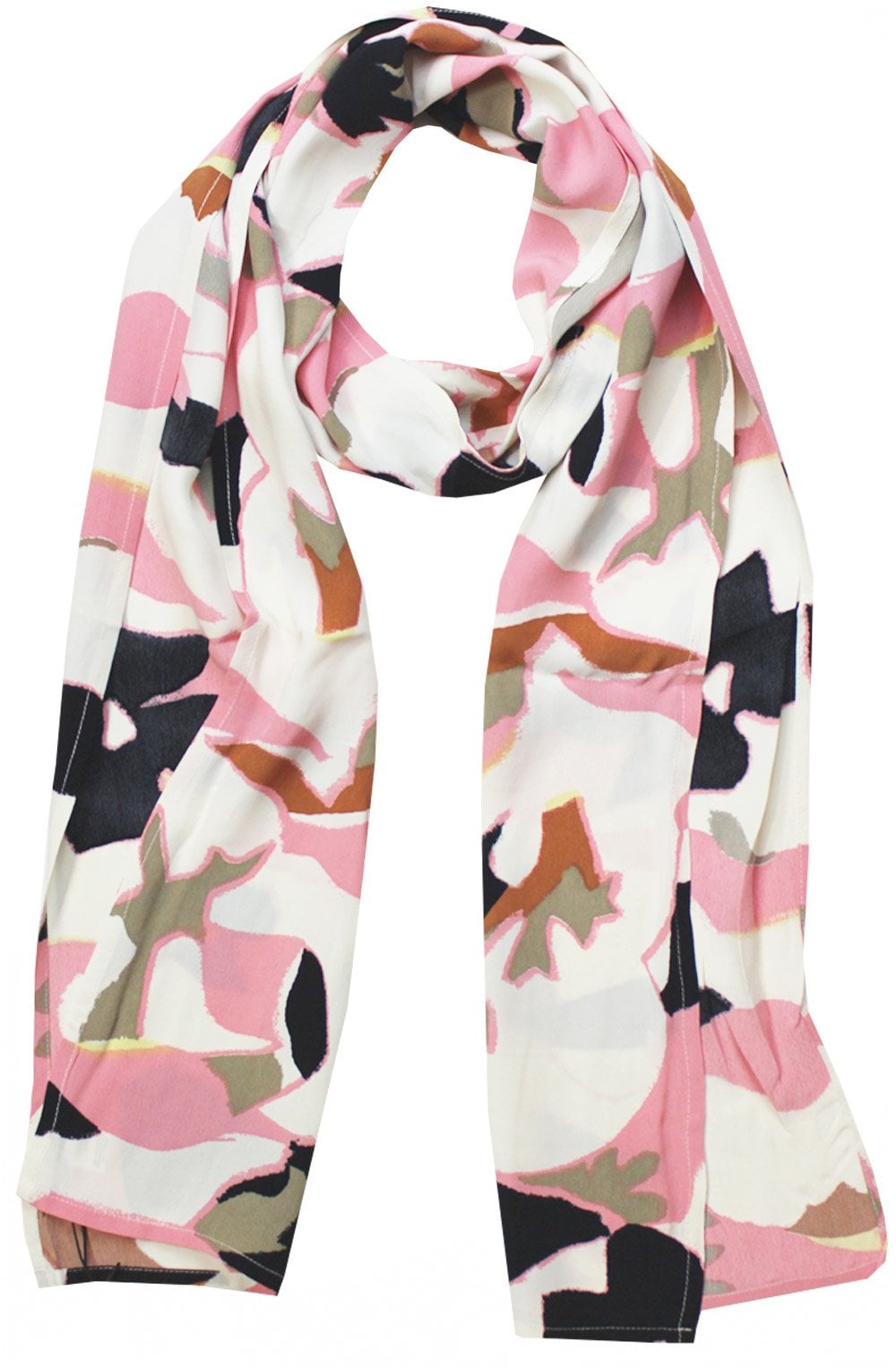 Along Pink Bold Print Scarf