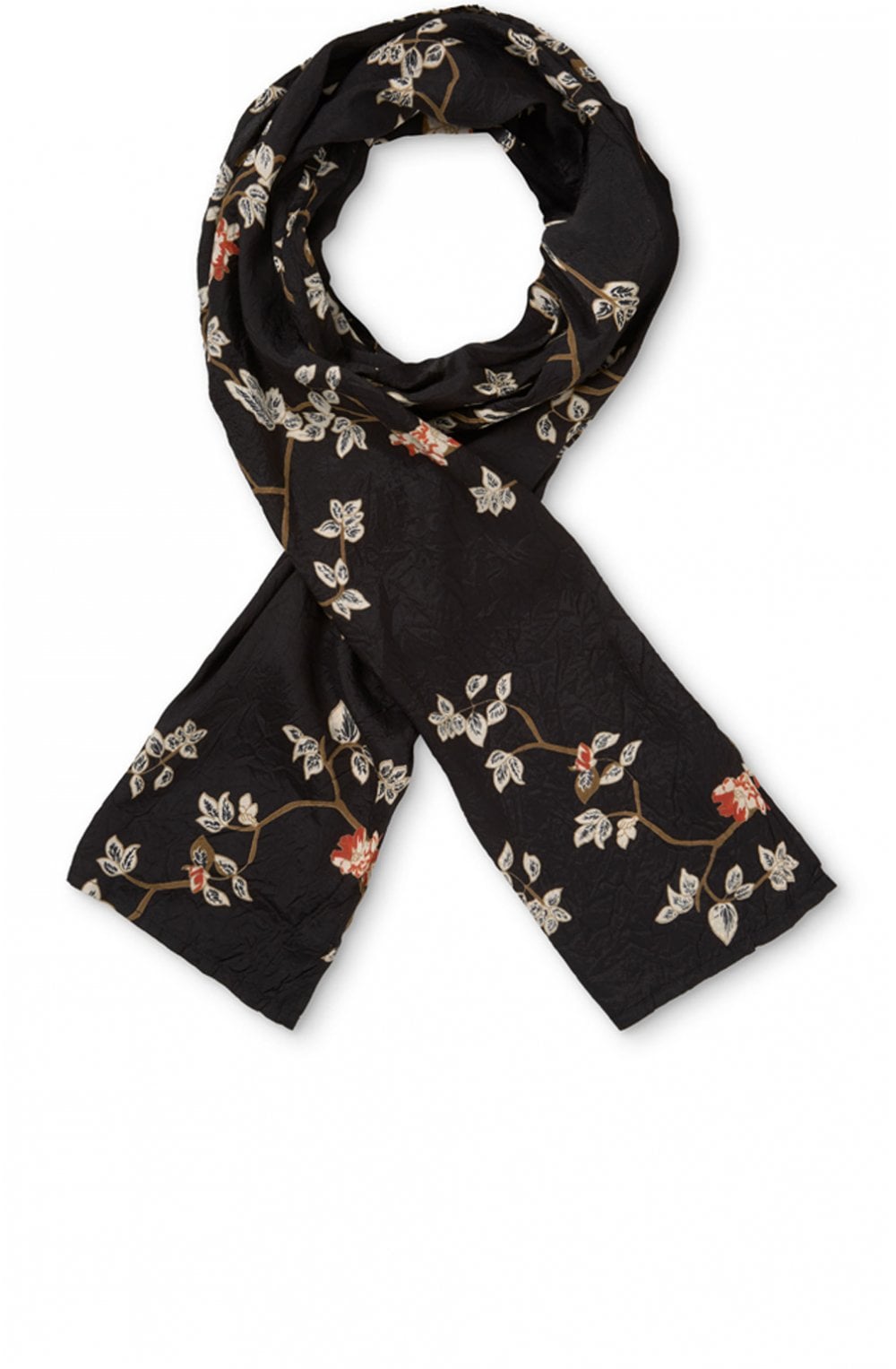 Along Pumpkin Floral Scarf