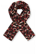 Along Red Animal Print Scarf