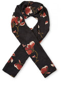 Along red ochre scarf