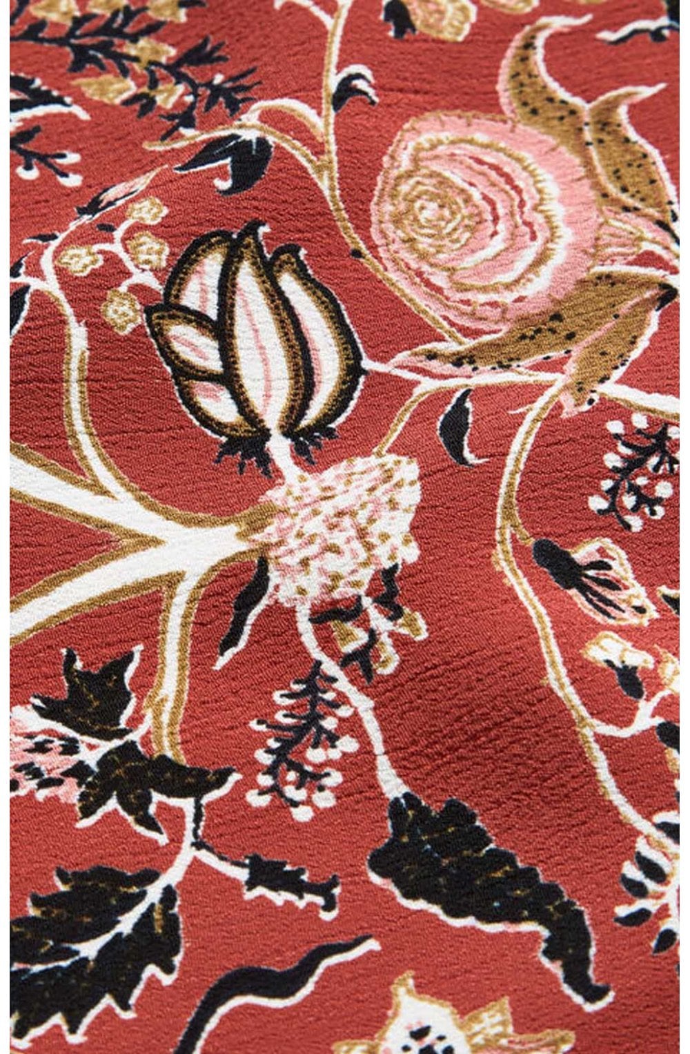 Along Red Orchard Floral Scarf