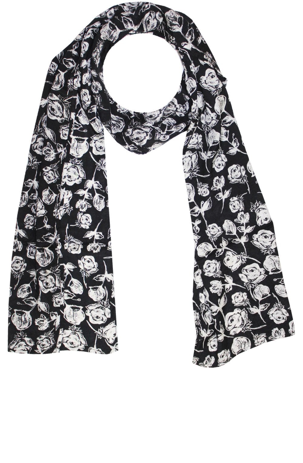 Along Rose Print Scarf