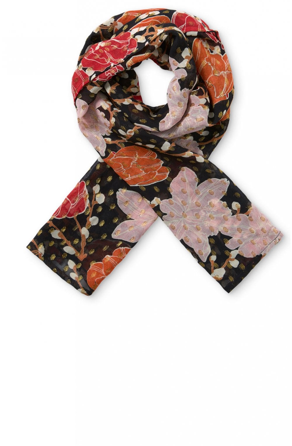 Along Sheer Floral Scarf