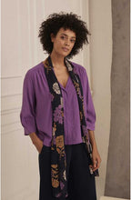 Along Violet Floral Scarf