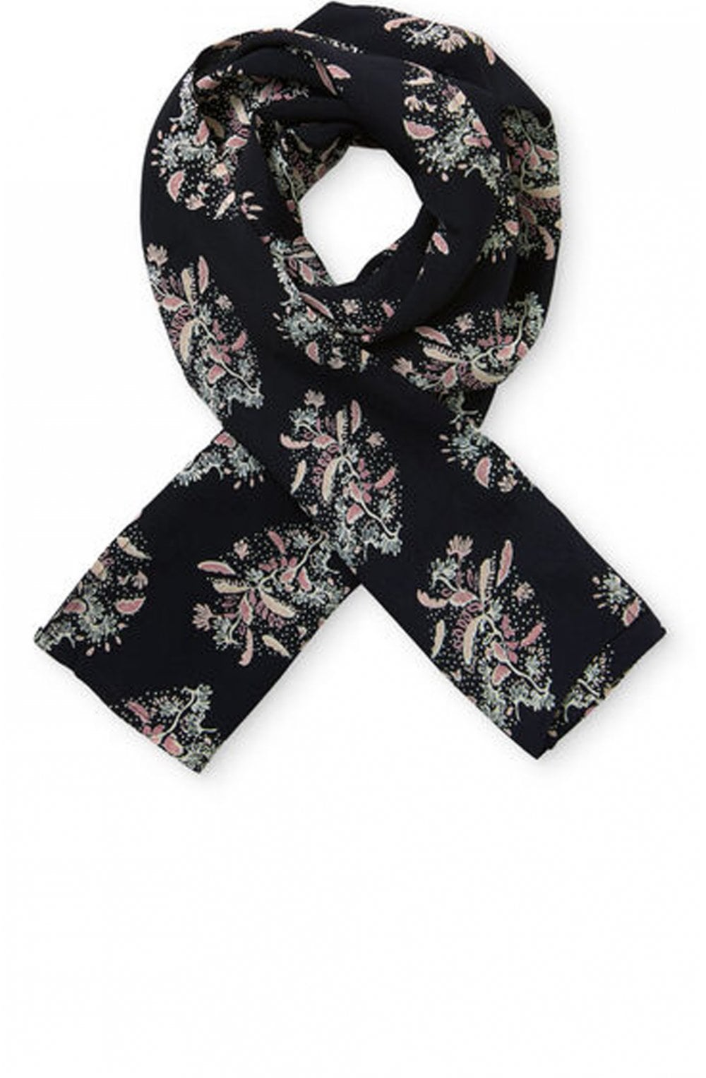 Along Warm Rose Patterned Scarf
