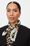 Alvienne Fog Leopard Print Neckerchief