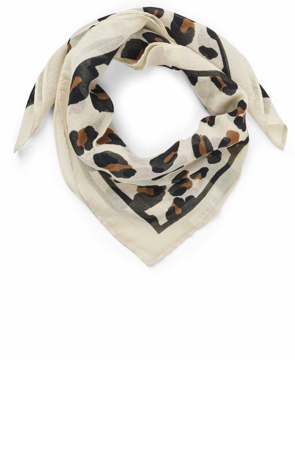 Alvienne Fog Leopard Print Neckerchief