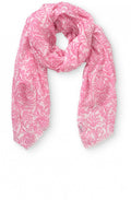 Amy Lipstick Pink Patterned Scarf