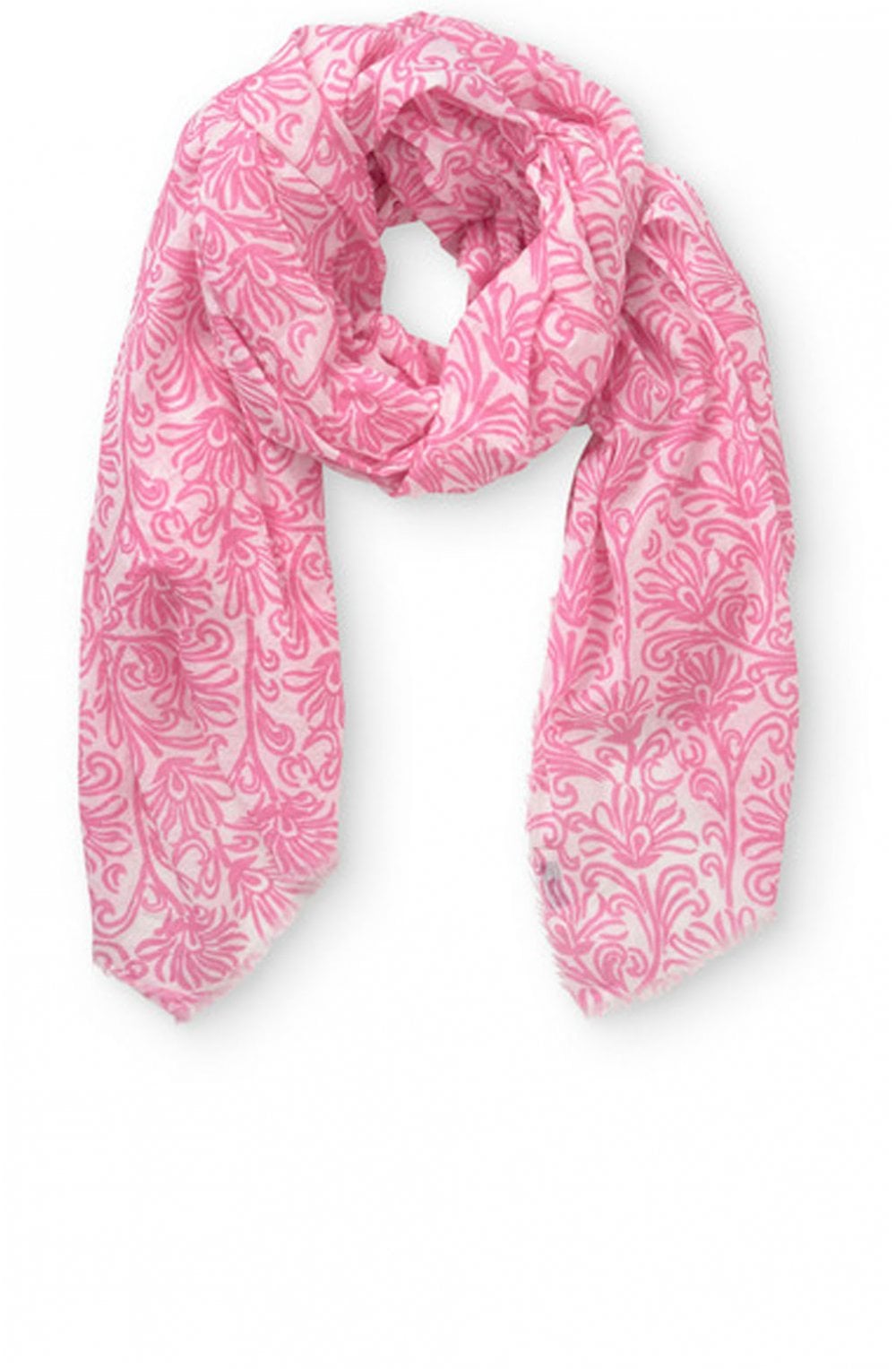 Amy Lipstick Pink Patterned Scarf