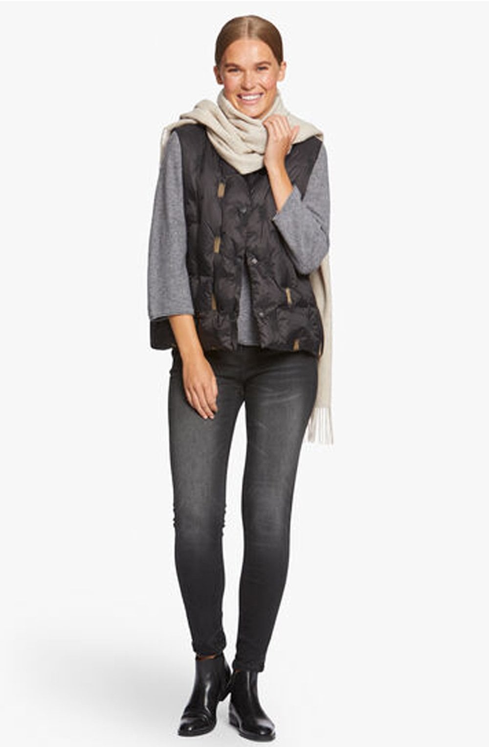 Anna Beige Wool Scarf
