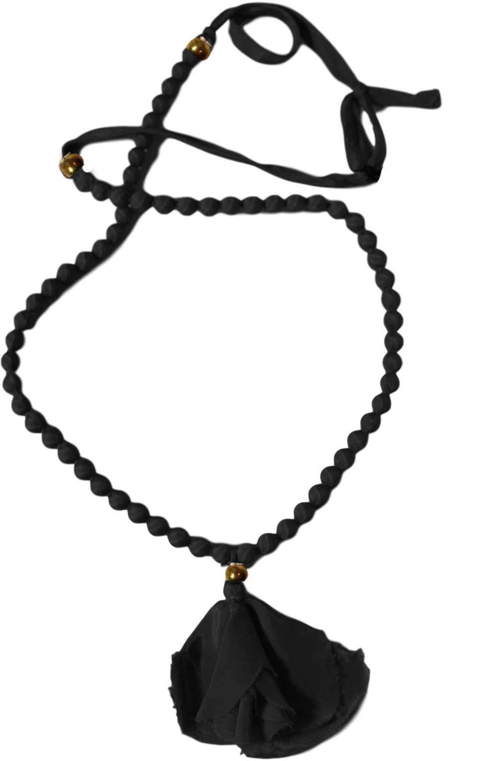 Anna Black Bead Necklace